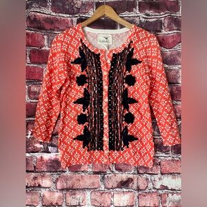 Anthropologie Tabitha Embroidered Cardigan
